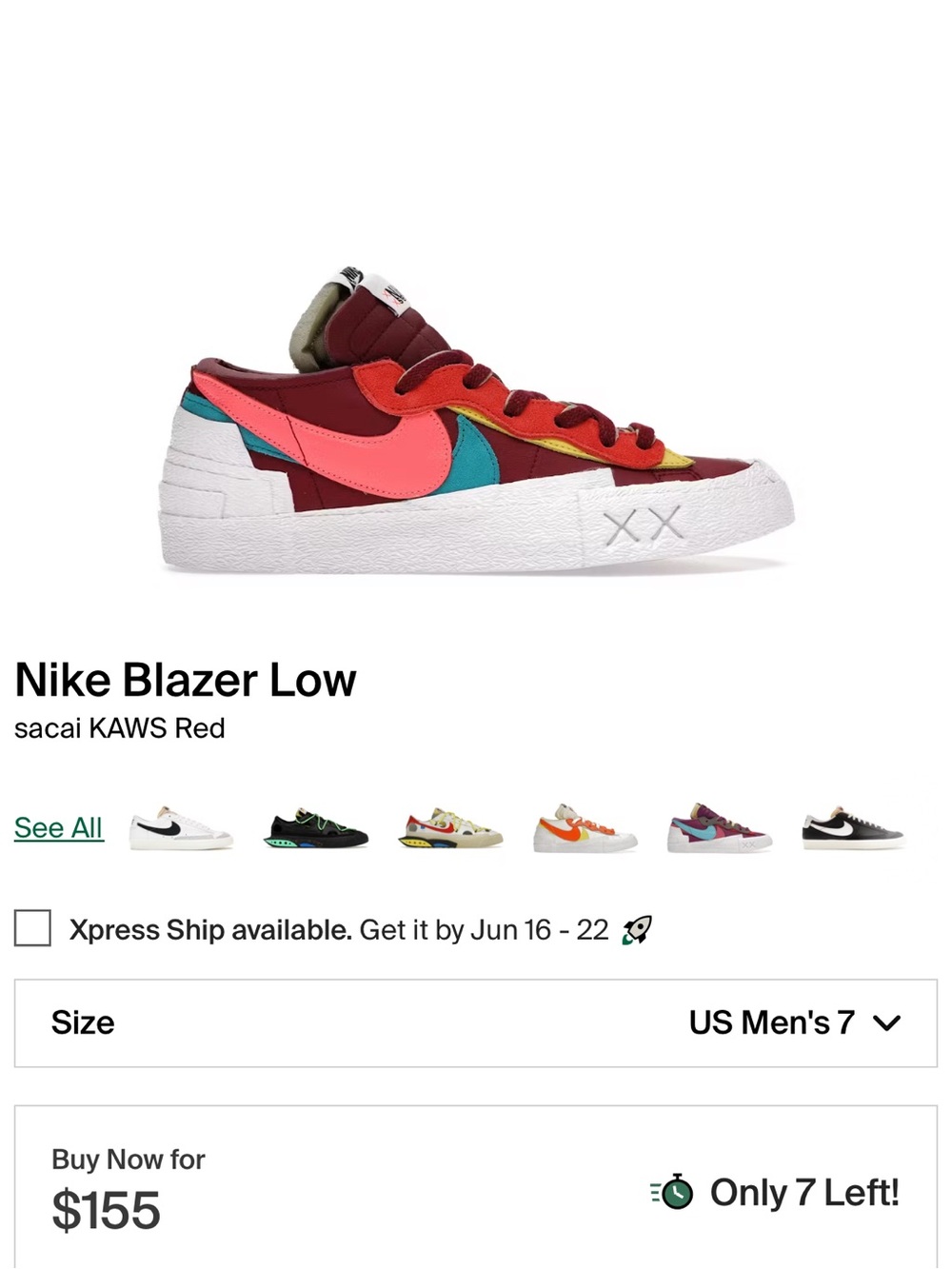 Nike Blazer Low size 7